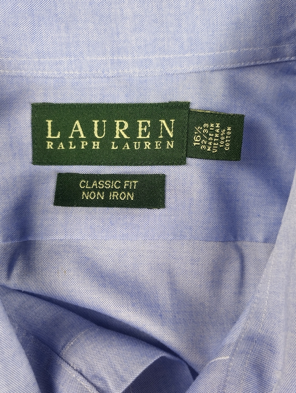 Lauren Ralph Lauren Men's Size 16 1/2 32/33 Non Iron Button Up Dress... - Picture 2 of 12